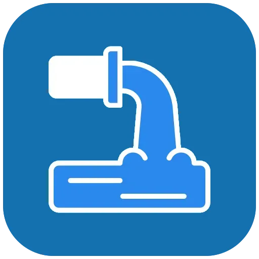 a blue circle with a white outline of a pipe